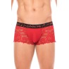 Boxer rouge en dentelle délicate 