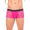 Boxer magenta en dentelle délicate 