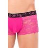 Boxer magenta en dentelle délicate 