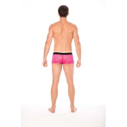 Boxer magenta en dentelle délicate 