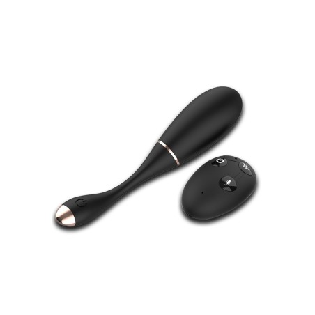 Œuf vibrant télécommandé USB noir avec option commande vocale LOLA-S 