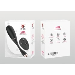 Œuf vibrant télécommandé USB noir avec option commande vocale LOLA-S 