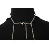 Bijou Tour de cou avec chaines de corps argenté