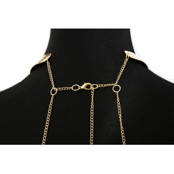 Bijou Tour de cou avec chaines de corps doré