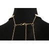 Bijou Tour de cou avec chaines de corps doré