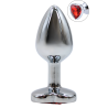 Plug bijou coeur en aluminium bijou rouge Small - RY-013RED