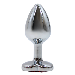 Plug bijou coeur en aluminium bijou rouge Small - RY-013RED