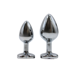 Plug bijou coeur en aluminium bijou rouge Small - RY-013RED