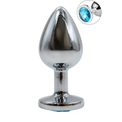 Plug bijou en aluminium bijou bleu Large - RY-003LBL
