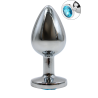 Plug bijou en aluminium bijou bleu Large - RY-003LBL