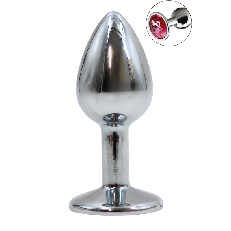 Plug bijou en aluminium bijou rose Small - RY-001PNK Plug bijou en aluminium bijou rose Small - RY-001PNK