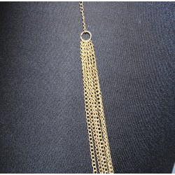 Bijou Tour de cou avec chaines de corps doré - BCHA001GLD