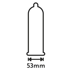 Préservatifs lubrifiés, en latex x12 avec réservoir ORIGINAL 53 mm - R416452