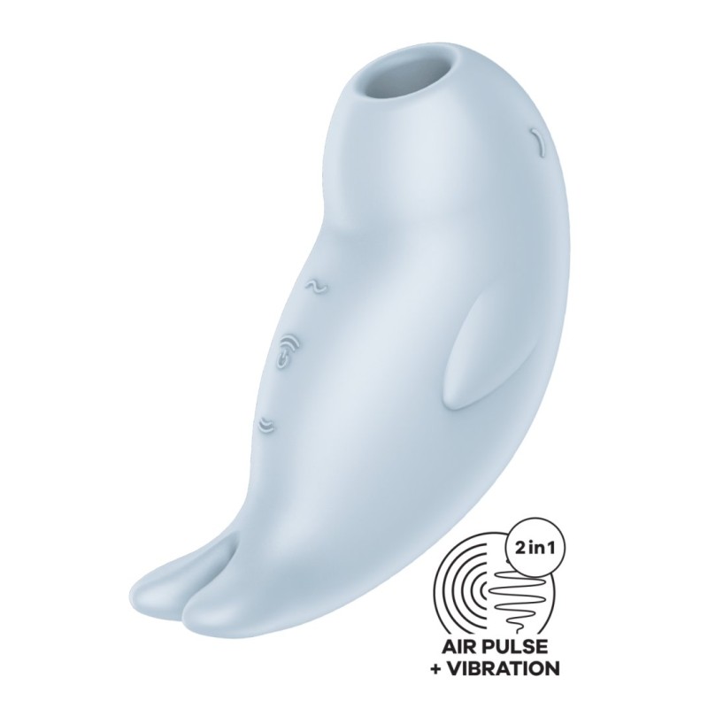 Stimulateur de clitoris vibration et air pulsé USB bleu Seal You Soon Satisfyer - CC597851 Stimulateur de clitoris vibration et air pulsé USB bleu Seal You Soon Satisfyer - CC597851