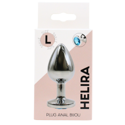 Plug bijou en aluminium bijou bleu Large