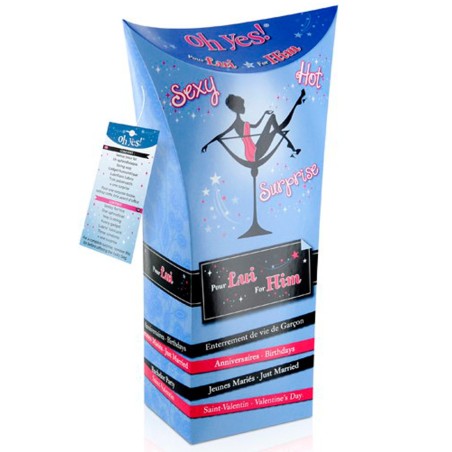 Boîte cadeau sexy homme sextoys string preservatif lubrifiant 