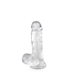 Gode jelly transparent ventouse taille S 15.3cm 