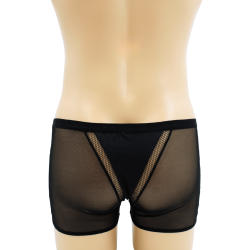 Boxer noir semi opaque 