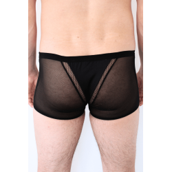 Boxer noir semi opaque 