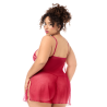 Babydoll grande taille Mapalé brodée avec string 