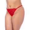 Nuisette courte grande taille rouge et string 